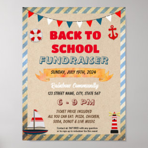 Bewerkbare Nautical Teacher Appreciation Week Poster