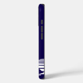 Bewerkbare nautische raceboten blauw wit Case-Mate iPhone case (Achterkant / Links)