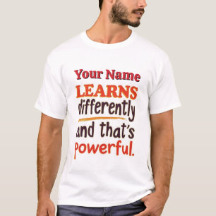 Bewerkbare Neurodiversiteit Quote voor studenten T-shirt