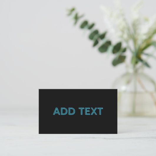 Bewerkbare omlijnde belettering met slagschaduw informatiekaartje (Staand voorkant)