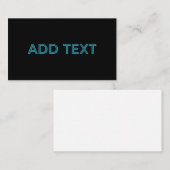 Bewerkbare omlijnde belettering met slagschaduw informatiekaartje (Voorkant / Achterkant)