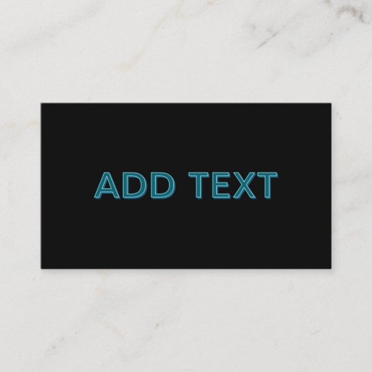 Bewerkbare omlijnde belettering met slagschaduw informatiekaartje (Voorkant)
