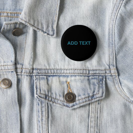 Bewerkbare omlijnde belettering met slagschaduw ronde button 5,7 cm (In situ)