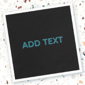 Bewerkbare omlijnde belettering met slagschaduw servet