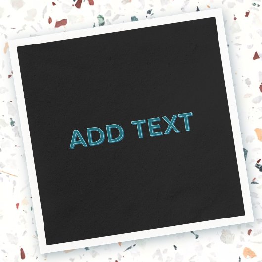 Bewerkbare omlijnde belettering met slagschaduw servet