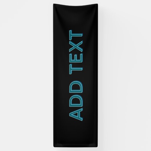 Bewerkbare omlijnde belettering met slagschaduw spandoek (Verticaal)