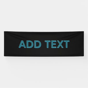 Bewerkbare omlijnde belettering met slagschaduw spandoek