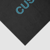 Bewerkbare omlijnde belettering met slagschaduw tissuepapier (Detail)