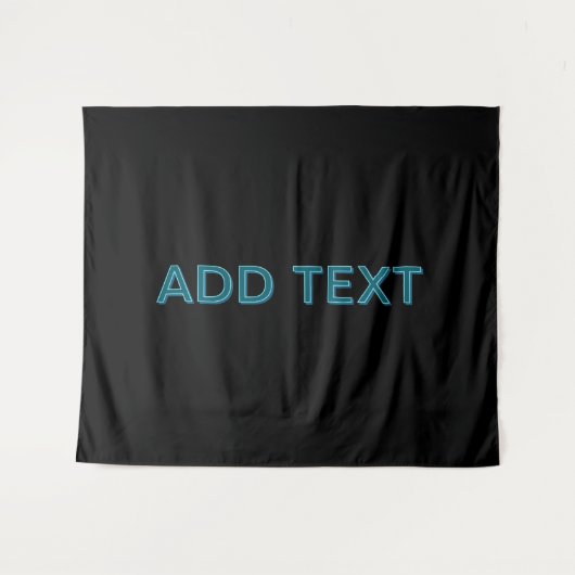 Bewerkbare omlijnde belettering met slagschaduw wandkleed (Voorkant (horizontaal))