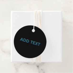 Bewerkbare Omlijnde Lettering met Schaduw Bedankjes Labels