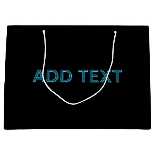 Bewerkbare omlijnde lettering met schaduw groot cadeauzakje
