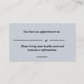 Bewerkbare oogkliniek visitekaartje (Achterkant)