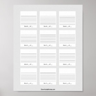 Bewerkbare opslaglabels inventarisbeheer poster
