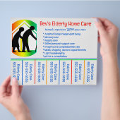 Bewerkbare Ouderen Thuiszorg Telefoonnummer Flyer (Hand)