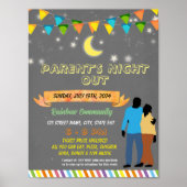 Bewerkbare ouders avond uit school sjabloon poster (Voorkant)