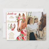 Bewerkbare Paardenfoto uitnodiging (Voorkant)