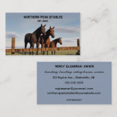 Bewerkbare paardenstallen visitekaartje (Voorkant / Achterkant)