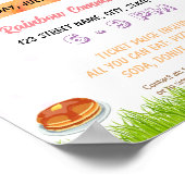 Bewerkbare pannenkoeken met paashaas flyer poster (Hoek)