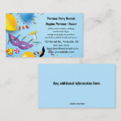 Bewerkbare partyverhuur visitekaartje (Voorkant / Achterkant)