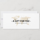 Bewerkbare Peru Plane Boarding Pass Kaart (Achterkant)