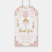 Bewerkbare Pink Tutu Party-voorkeurslabels Cadeaulabel (Voorkant)