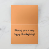 Bewerkbare pompoen Happy Thanksgiving Kaart (Binnen)