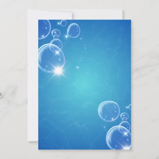 Bewerkbare Pool Party verjaardagsuitnodiging Kaart (Achterkant)