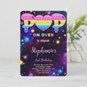 Bewerkbare Pop IT Verjaardagsuitnodiging Kaart (Staand voorkant)