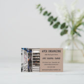 Bewerkbare Professional Organizer Visitekaartje (Staand voorkant)