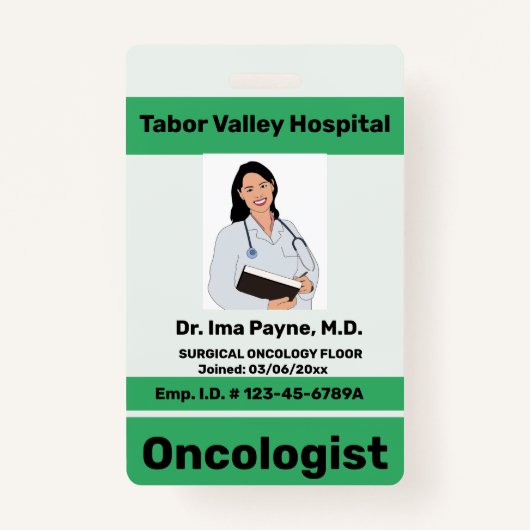 Bewerkbare professionele ID-badge voor werknemers Badge (Voorkant)