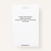 Bewerkbare professionele ID-badge voor werknemers Badge (Achterkant)