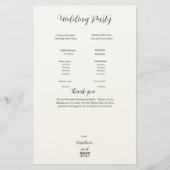 bewerkbare programmeceremonie briefpapier (Achterkant)