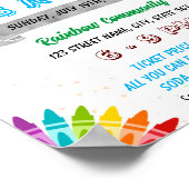 Bewerkbare PTO PTA terug naar school flyer Poster (Hoek)