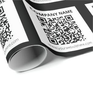 Bewerkbare QR-code & eenvoudig aanpasbaar ontwerp  Cadeaupapier