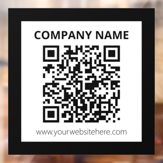 Bewerkbare QR-code & eenvoudig aanpasbaar ontwerp  Raamsticker (Vel 2)