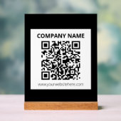 Bewerkbare QR-code en eenvoudig  ontwerp Acryl Bord (Neutraal)