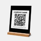 Bewerkbare QR-code en eenvoudig  ontwerp Acryl Bord (Hoek)