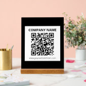 Bewerkbare QR-code en eenvoudig  ontwerp Acryl Bord (Huwelijk)
