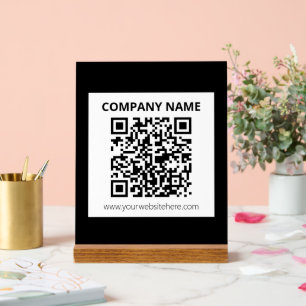 Bewerkbare QR-code en eenvoudig  ontwerp Acryl Bord