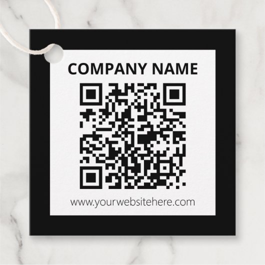 Bewerkbare QR-code en eenvoudig ontwerp Bedankjes Labels (Voorkant)