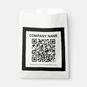 Bewerkbare QR-code en eenvoudig ontwerp Bedankzakje