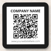 Bewerkbare QR-code en eenvoudig  ontwerp Bier Onderzetter (Voorkant)