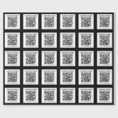 Bewerkbare QR-code en eenvoudig  ontwerp Cadeaupapier (Vlak)