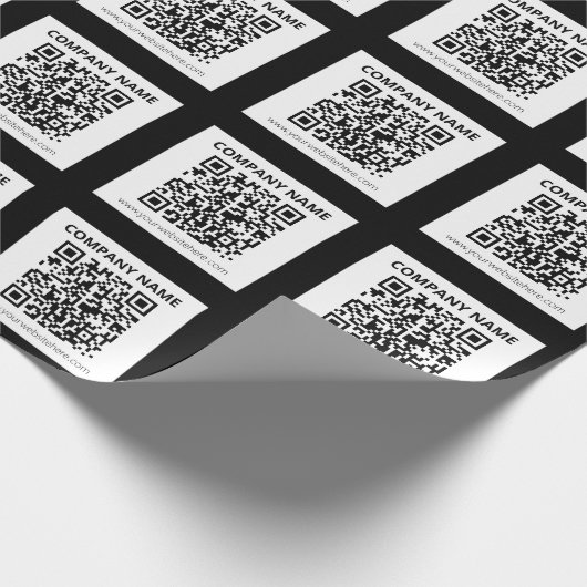Bewerkbare QR-code en eenvoudig  ontwerp Cadeaupapier (Hoek)