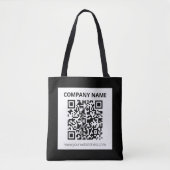 Bewerkbare QR-code en eenvoudig  ontwerp Draagtas (Voorkant)