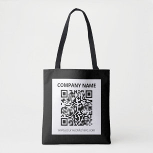 Bewerkbare QR-code en eenvoudig ontwerp Draagtas