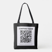 Bewerkbare QR-code en eenvoudig  ontwerp Draagtas (Achterkant)