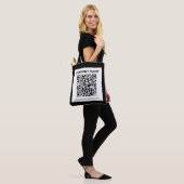 Bewerkbare QR-code en eenvoudig  ontwerp Draagtas (Op model)