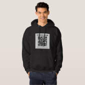 Bewerkbare QR-code en eenvoudig  ontwerp Hoodie (Voorkant volledig)