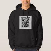 Bewerkbare QR-code en eenvoudig  ontwerp Hoodie (Voorkant)